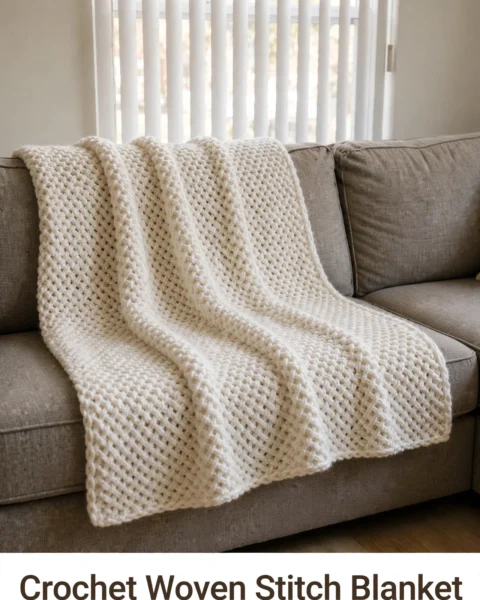 Crochet Woven Stitch Blanket: A Timeless Soft Classic