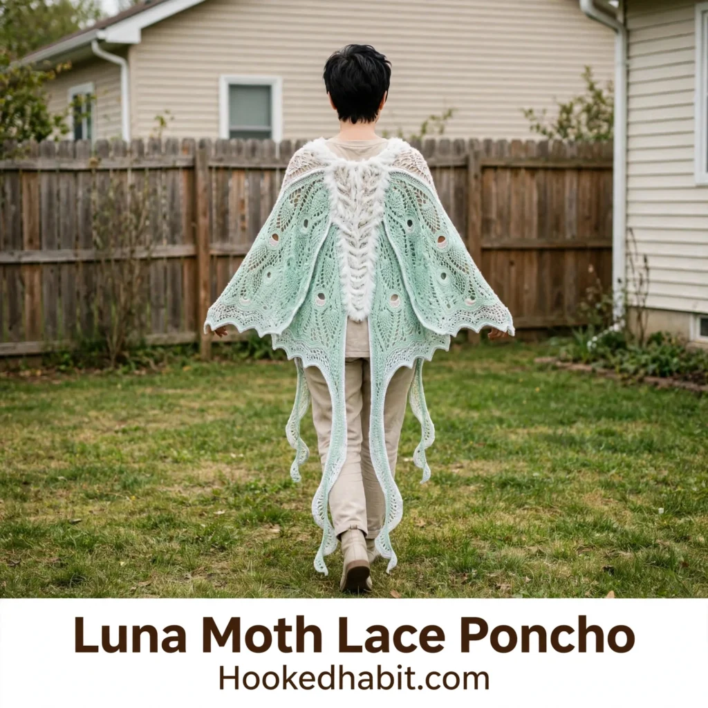 Luna Moth Lace Poncho