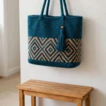Ocean Wave Tapestry Tote Bag