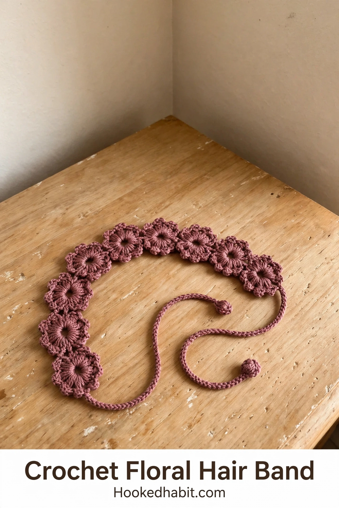 Crochet Floral Hair Band