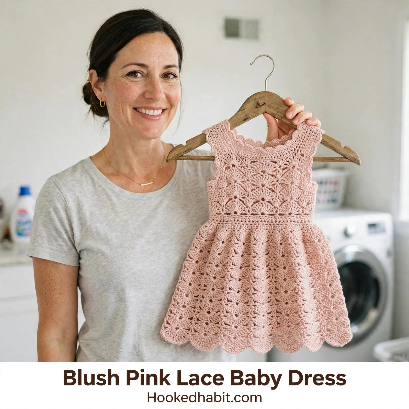 Blush Pink Lace Baby Dress