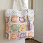 Pastel Garden Granny Square Tote