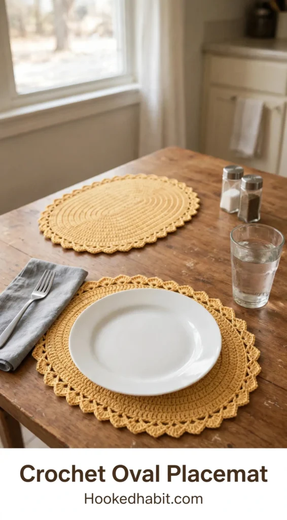 Crochet Oval Placemat