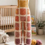 Sunset Ombre Granny Square Baby Romper