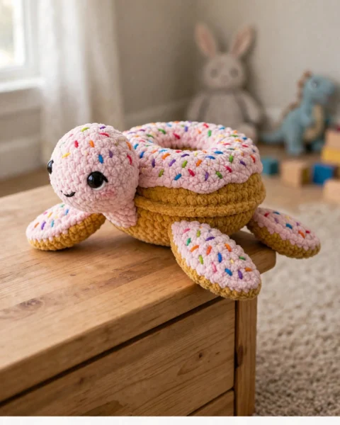 Rainbow Sprinkle Donut Turtle Free Crochet Pattern