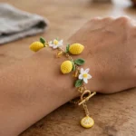 Autumn Acorn Oak Leaf Charm Bracelet