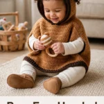 Bear Ears Hooded Baby Poncho