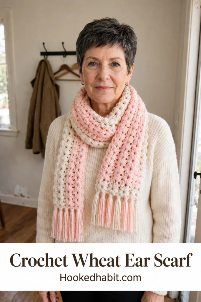 Crochet Wheat Ear Scarf