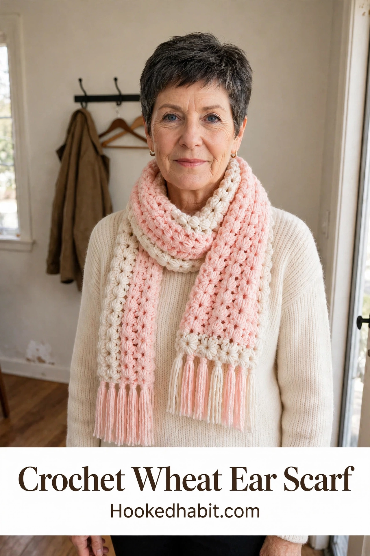 Crochet Wheat Ear Scarf