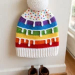 Rainbow Drip Cake Beanie