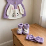 Lavender Bunny Baby Dress Set