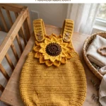 Sunflower Baby Romper Free Crochet Pattern