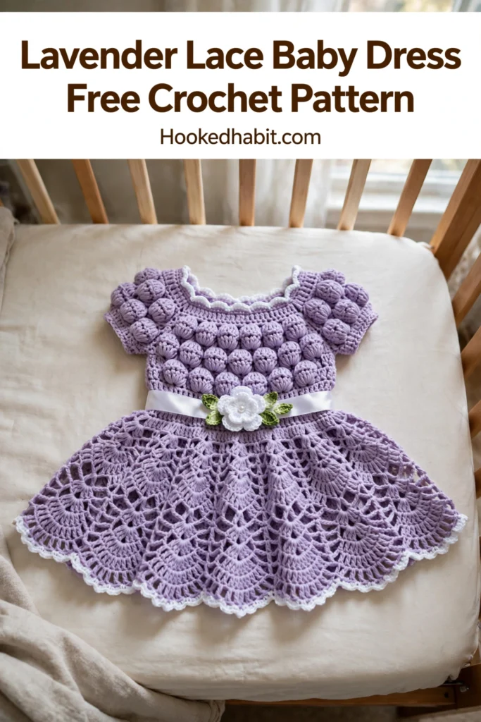 Lavender Lace Baby Dress Free Crochet Pattern