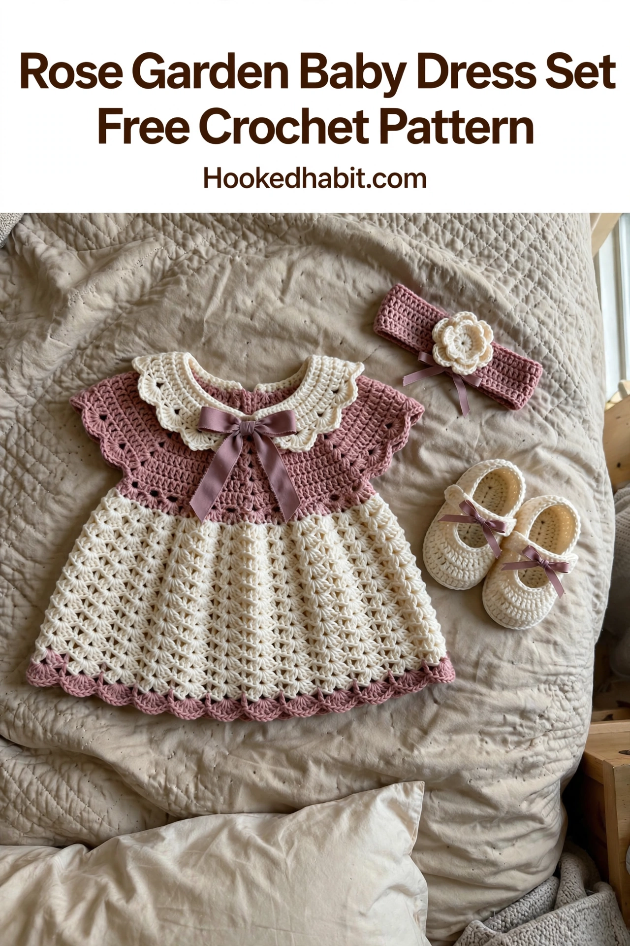 Rose Garden Baby Dress Set Free Crochet Pattern