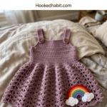 Dusty Mauve Rainbow Baby Dress Free Crochet Pattern