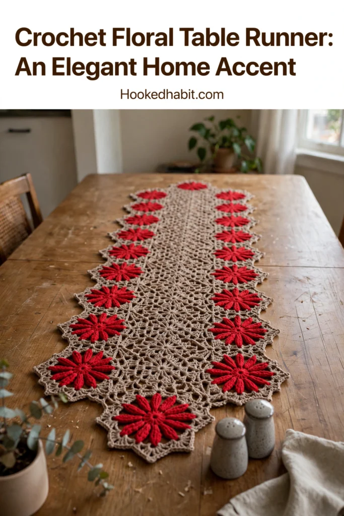 Crochet Floral Table Runner: An Elegant Home Accent