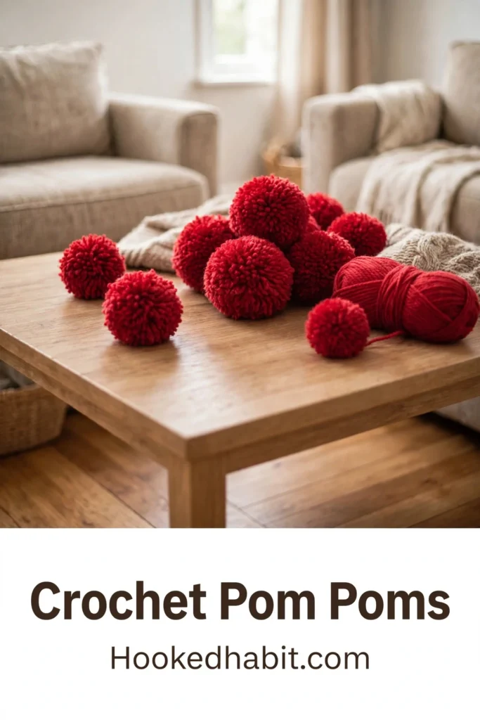 Crochet Pom Poms Free Crochet Pattern