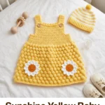 Sunshine Yellow Baby Crochet Pinafore