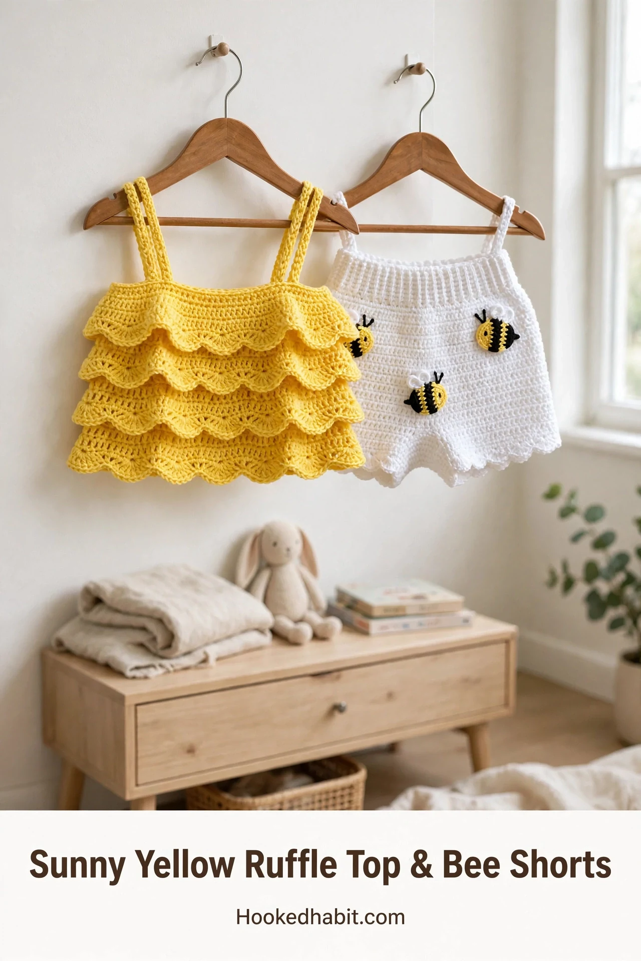 Sunny Yellow Ruffle Top & Bee Shorts