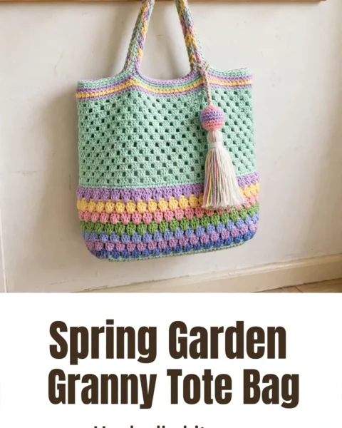 Spring Garden Granny Tote Bag Free Crochet Pattern