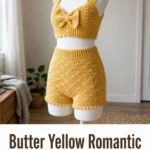 Butter Yellow Romantic Crochet Set