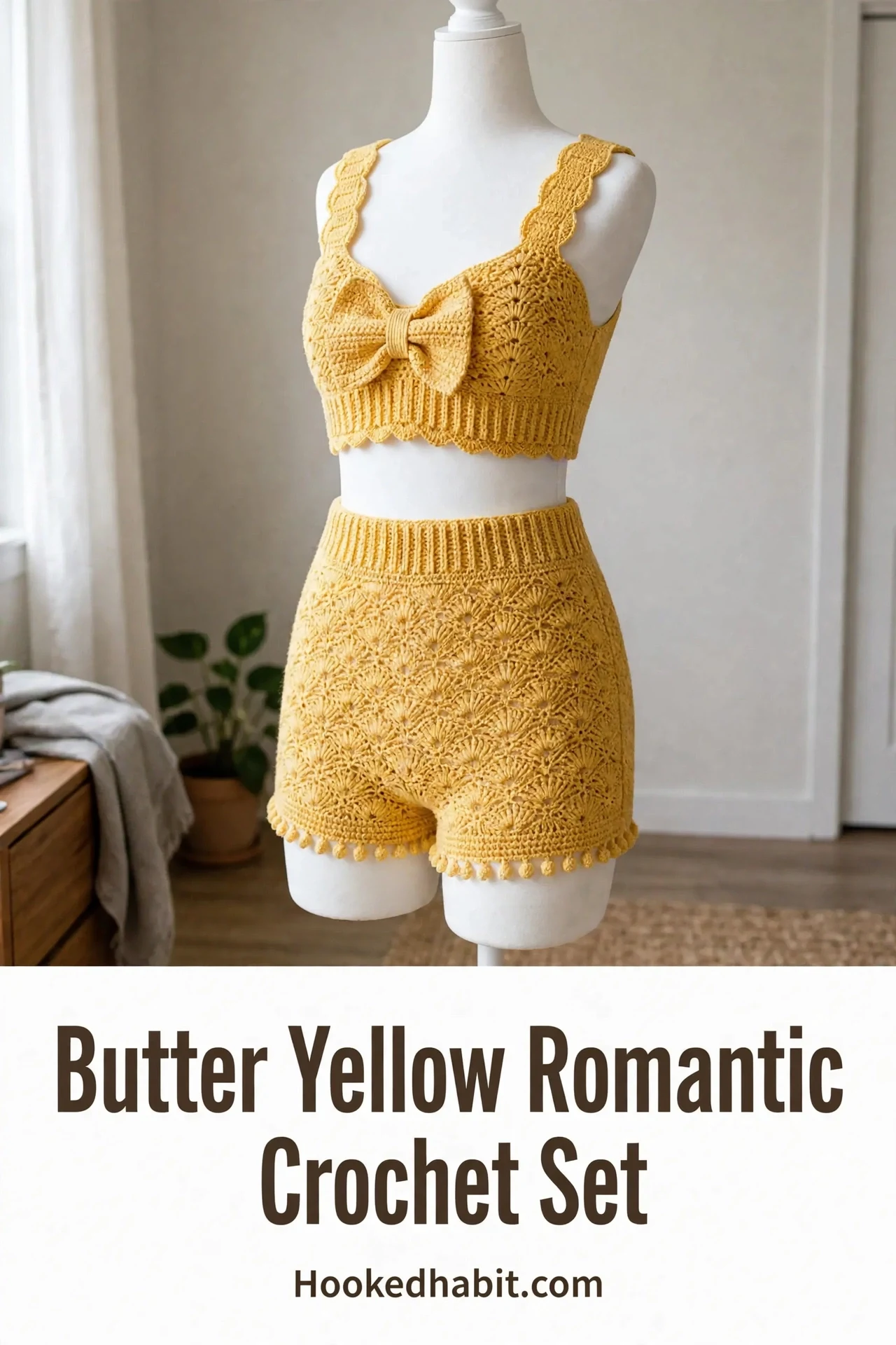 Butter Yellow Romantic Crochet Set