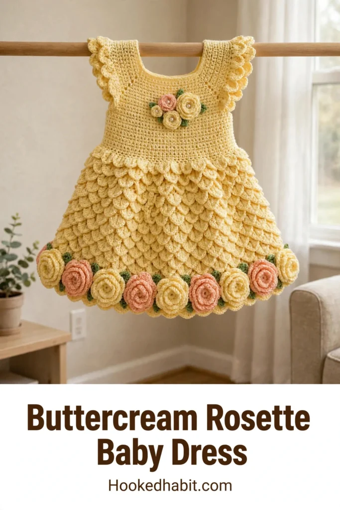 Buttercream Rosette Baby Dress