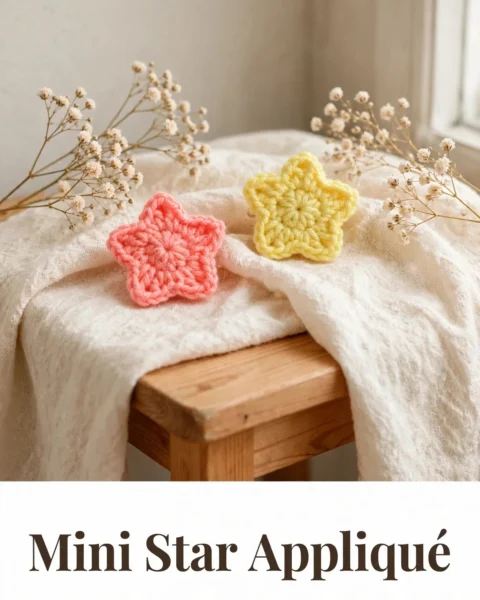 Crochet Mini Star Appliqué: A Sweet and Charming Accent
