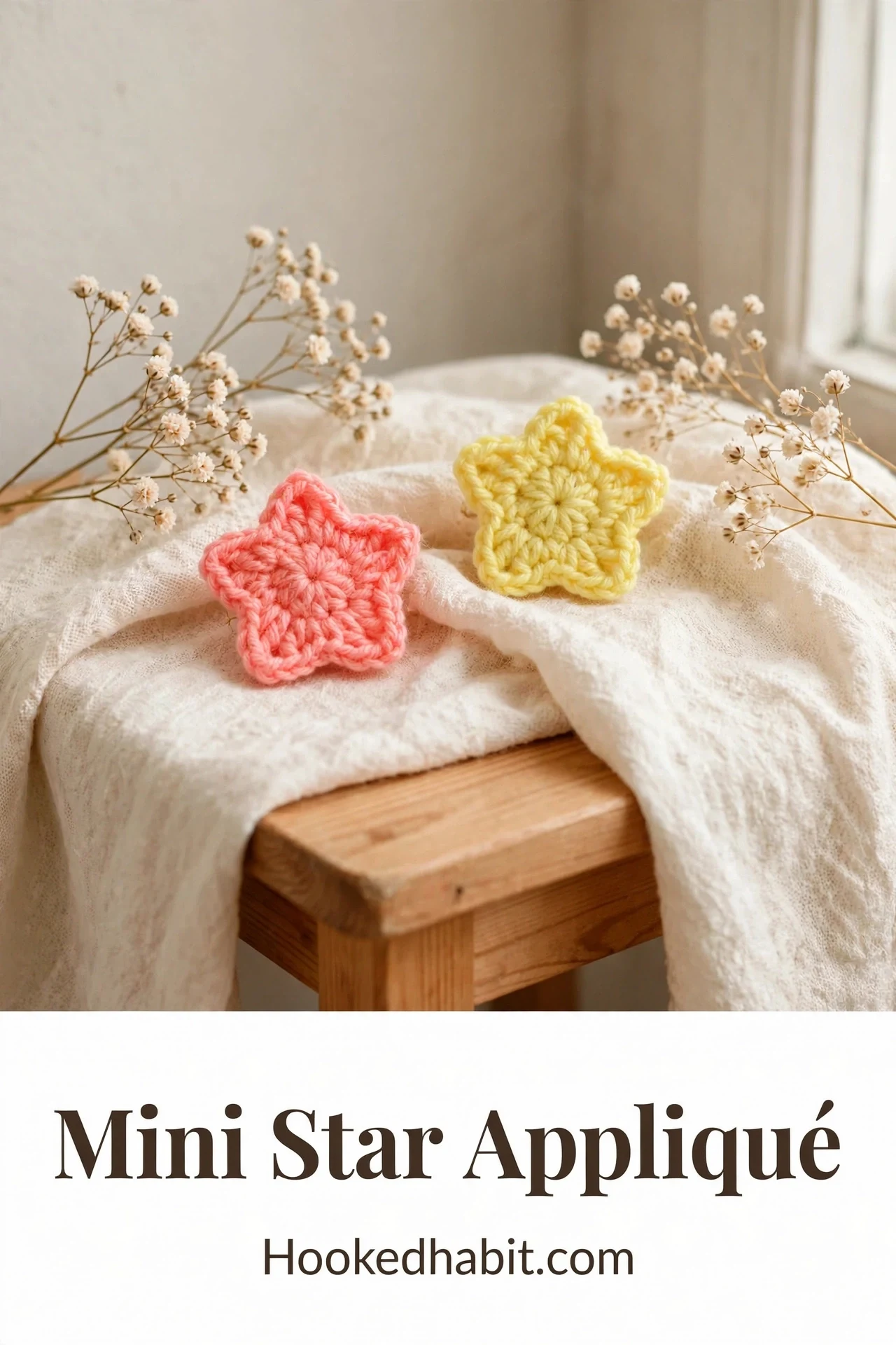 Crochet Mini Star Appliqué