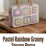 Pastel Rainbow Granny Square Purse