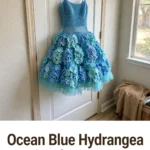 Ocean Blue Hydrangea Crochet Dress