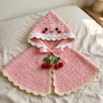 Pink Frosted Cupcake Hooded Cape