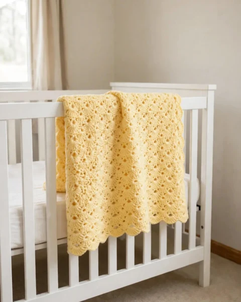 Shell Stitch Baby Blanket Free Crochet Pattern