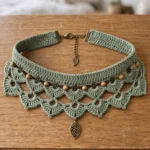 Sage Green Boho Lace Choker