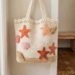 Starfish and Shells Crochet Summer Tote