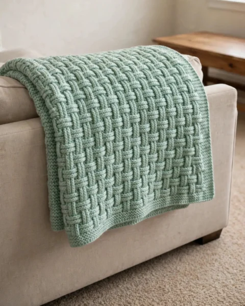 Crochet Basket Weave Blanket: A Timeless Textured Treasure