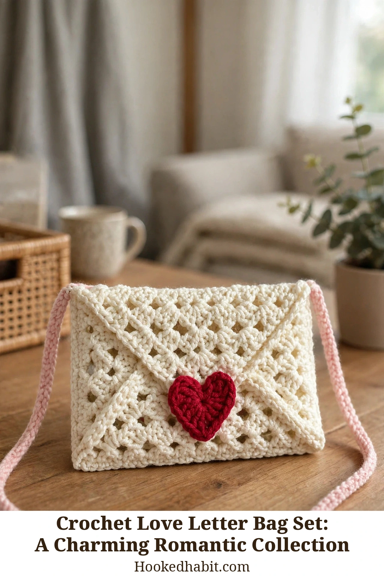 Crochet Love Letter Bag Set: A Charming Romantic Collection