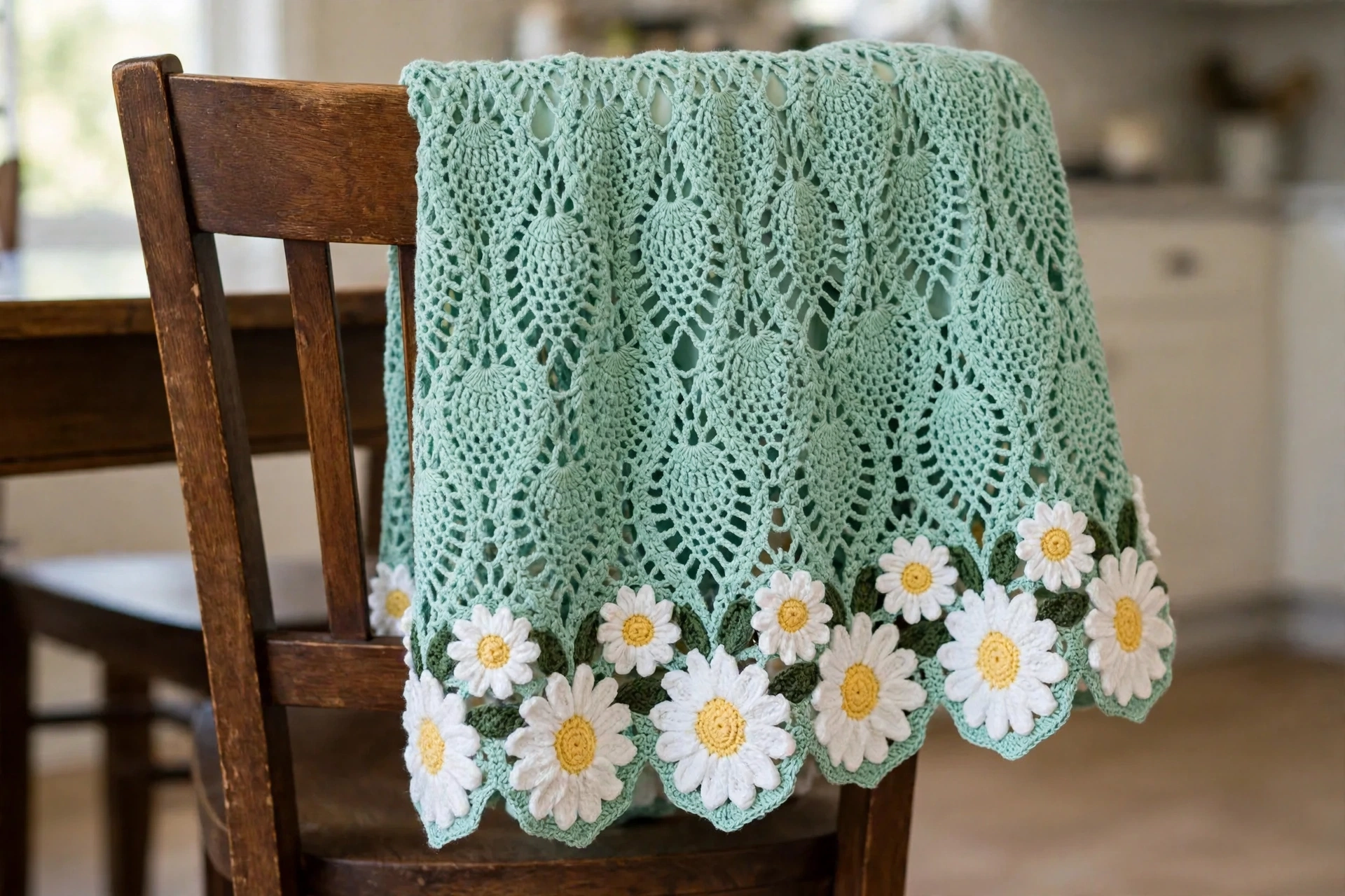 Close-up of pineapple lace skirt texture