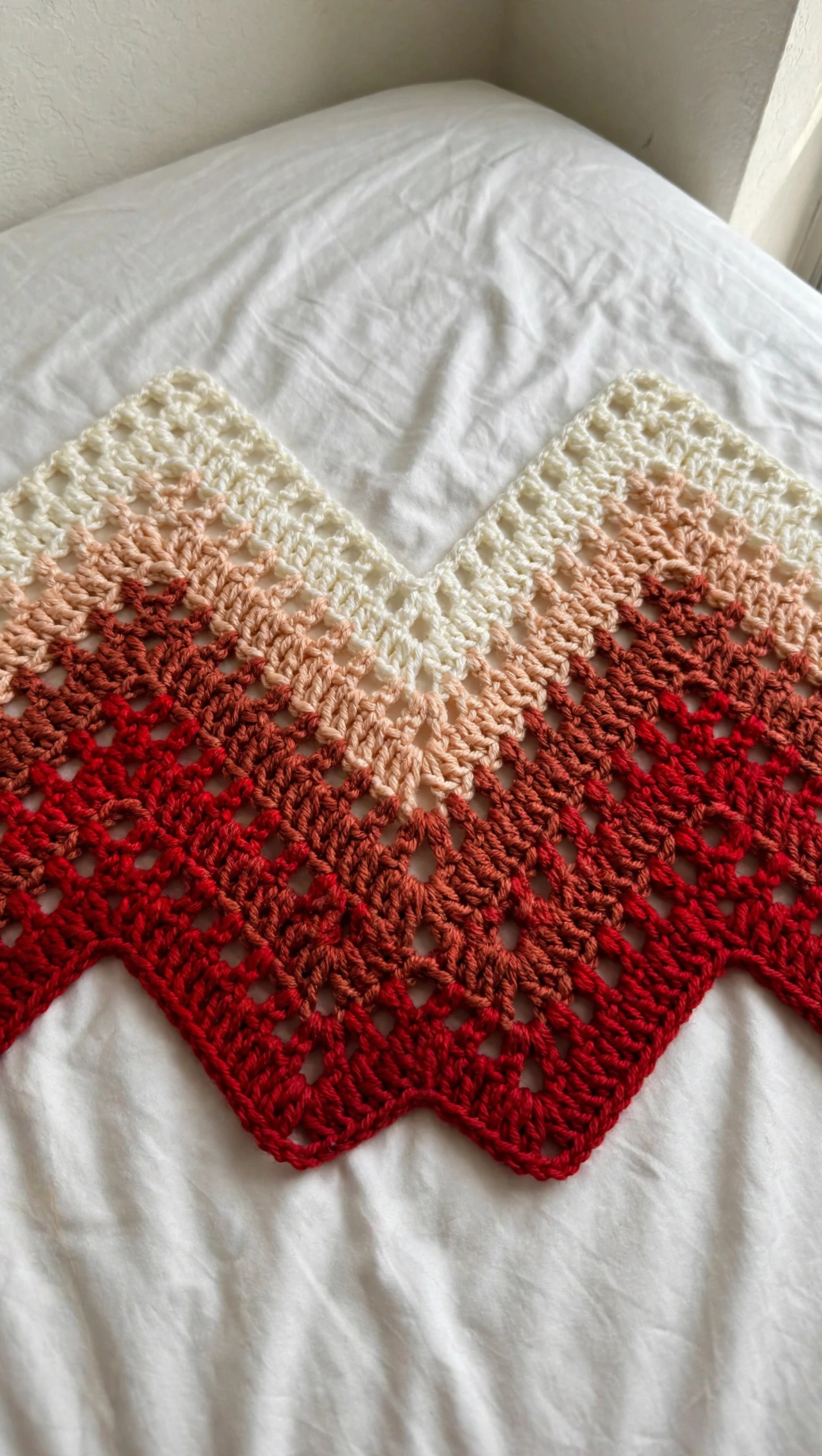 Crochet Chevron Blanket pattern detail