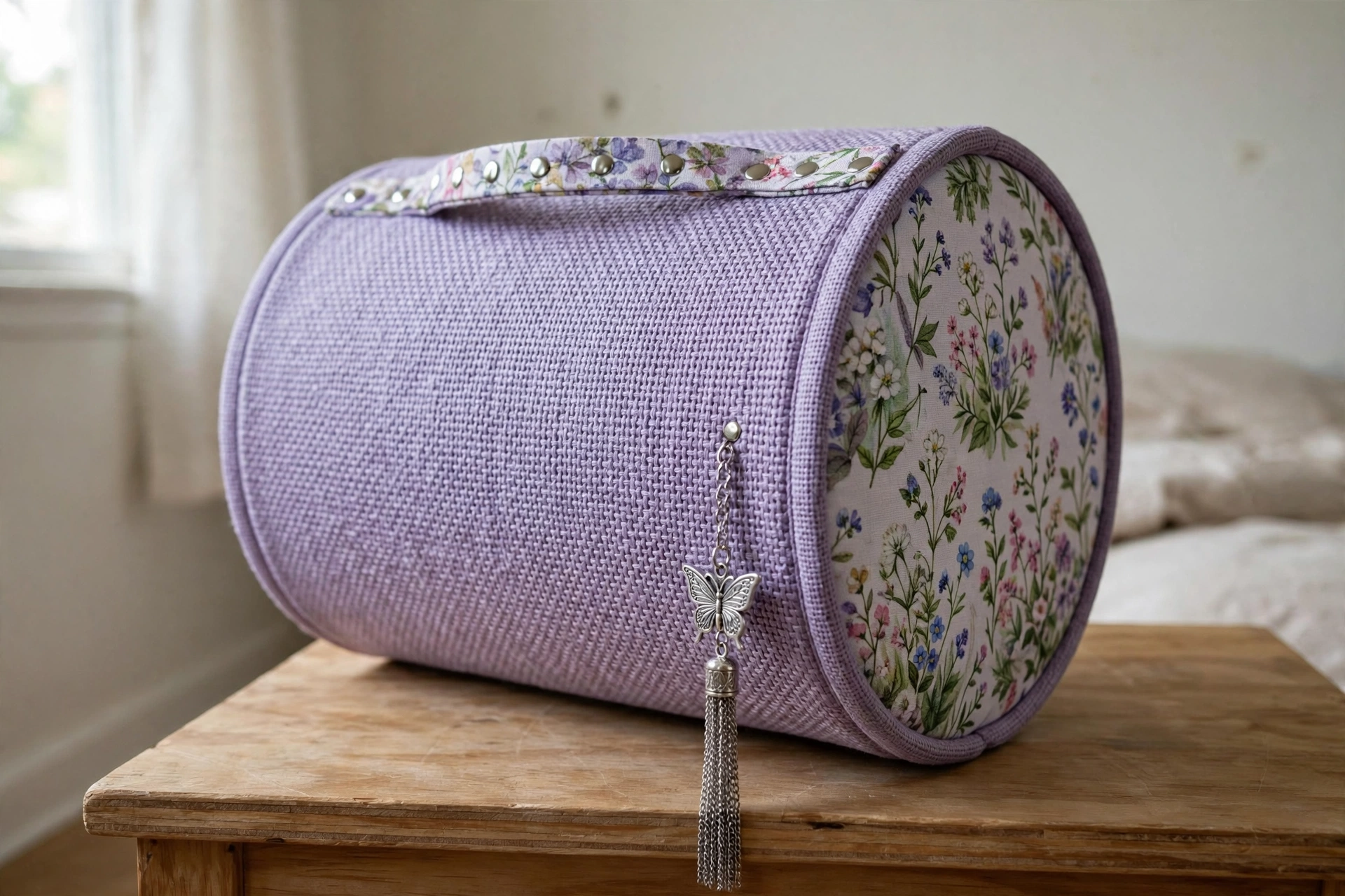 Lavender Wildflower Barrel Purse Free Crochet Pattern