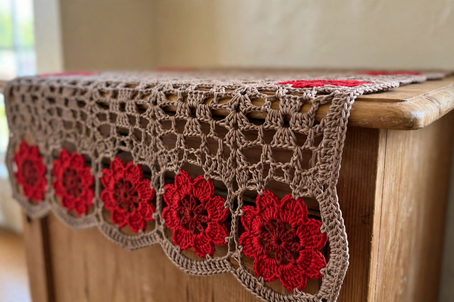 Crochet Floral Table Runner: An Elegant Home Accent